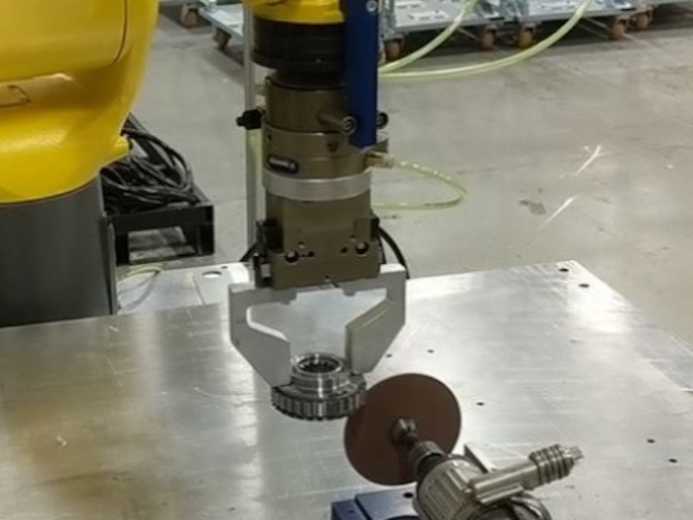 Gear tooth deburring